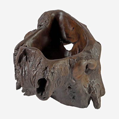 Bol sculpté brun foncé biologique