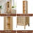 Bamboo Large Capacity Thin And Tall Cabinet