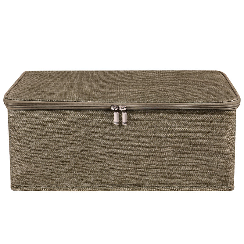 Ensemble de boîtes en tissu, Café, H 6 po x l 15 po x P 10 po