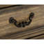 Vintage 3 Nightstand With Weathered Pecan Veneer For Bedroom Classic 3 Drawer Pulls