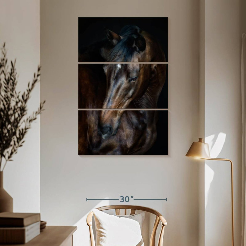 Brampt Sunlit Horses I, 65" H x 42" W