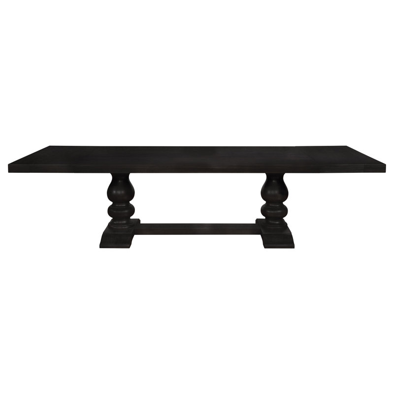 Chritine Rectangular Extendable Dining Table in Black