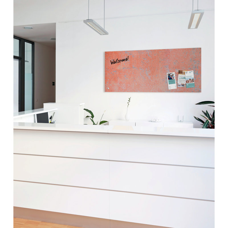Artverum Wall Mounted Magnetic Unframed Glass Board, 55cm H x 130cm W x 130cm L
