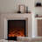 Cream white Solid Wood Freestanding Fireplace