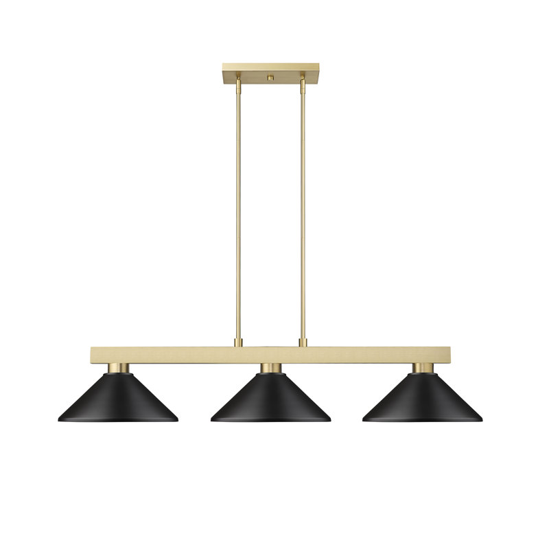 Cobalt 3 - Light Steel Dimmable Linear Chandelier, Matte Black