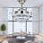 42-Inch Crystal Ceiling Fan with Remote Control, 3-Speed Dimmable LED Chandelier Fan, Retractable Blades for Living Room Bedroom
