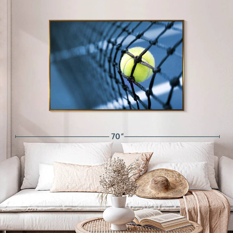 Filet de tennis, 46 po x 31 po, Cadre flottant doré