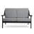 Solid Wood Teak Outdoor Loveseat With Cushion And Arms-114980247-114980250