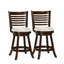 Tabouret pivotant rembourré avec structure en bois massif Leakey-48312774-48312776