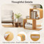 66 cm H x 61 cm W Bamboo / Rattan Geometric Bookcase