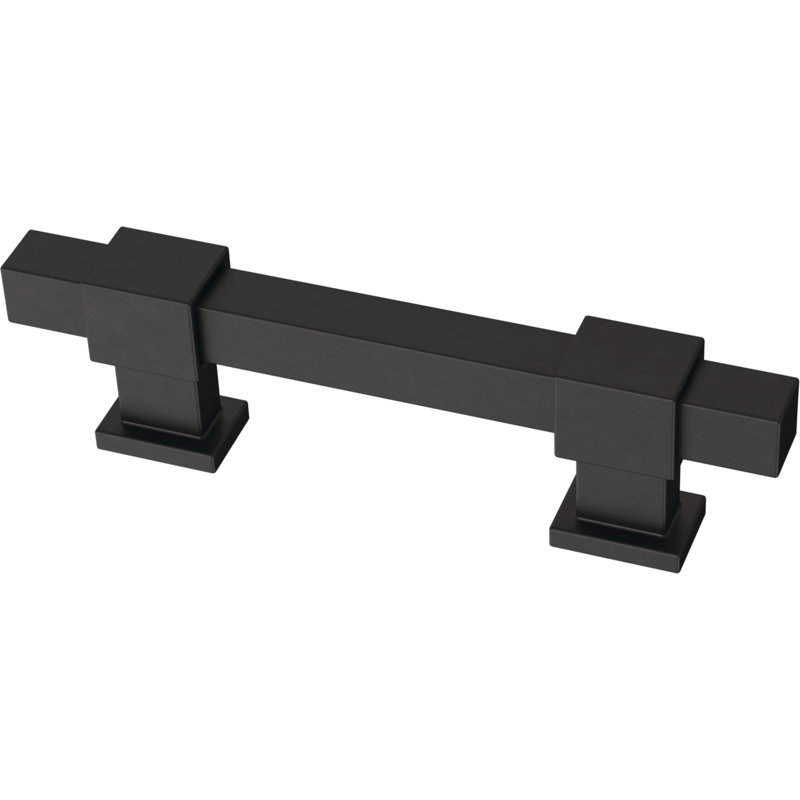 Franklin Brass Square Bar Adjusta-Pull Adjustable 1-3/8 to 4 in. Cabinet Drawer Pull, Matte Black, 4"