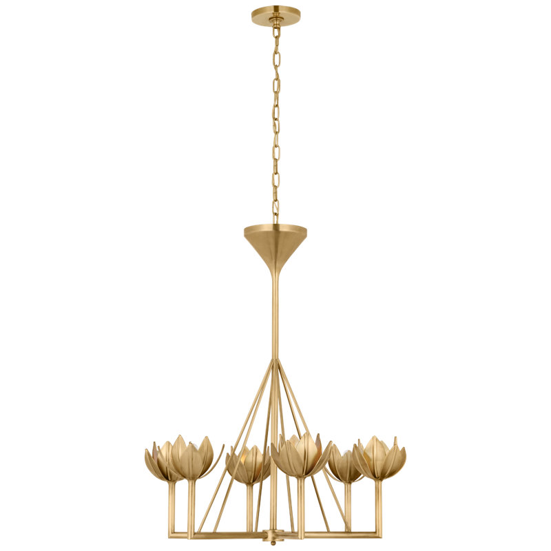 Alberto 6 - Light Chandelier, 34.5" H x 30" W x 30" D