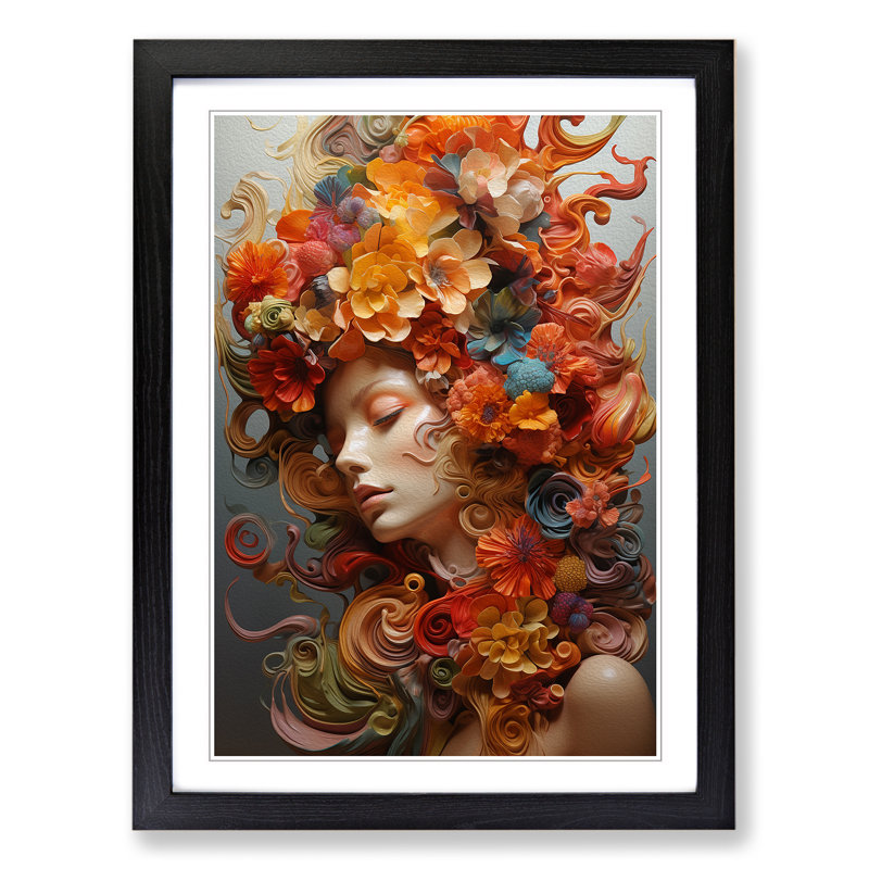 Single Picture Frame Print on Wood, Black Framed, 64cm H x 46cm W
