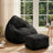 Large Bean Bag Chair Set with Ottoman and Side Pocket for Adults-213575034