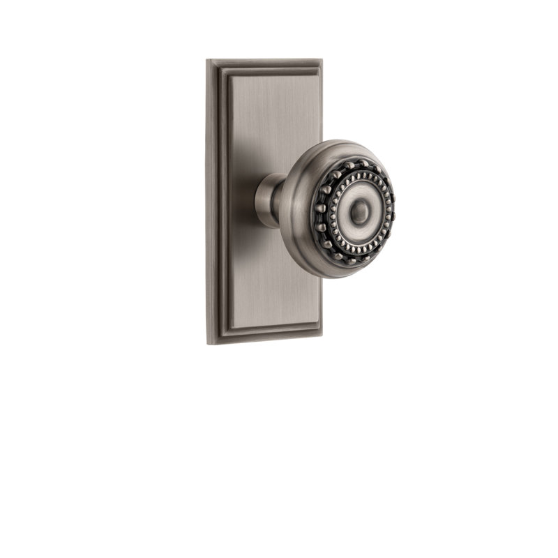 Poignée de porte Grandeur Carré, 2 3/4", Étain antique