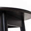 Black Round Table, All Solid Wood, Can Sit 2-4 People Diameter 31.5 Inches
