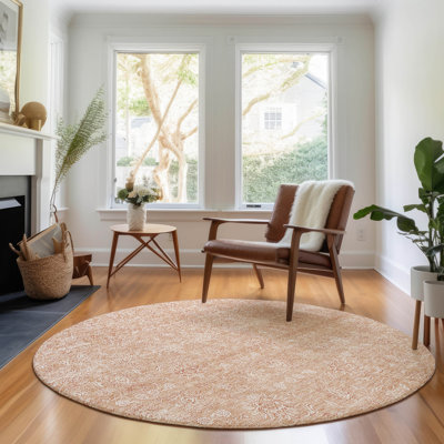 Premium Machine Washable Prisco Coral Rug