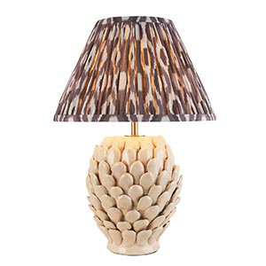 Layered Leaf Table Lamp, Pearl Grey