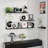 Rustic Floating Shelves Set of 3 with Lip, Picture Ledge Shelf for Nursery, Living Room – Multipurpose Storage Organizer, Bookshelf, & Photo Display Rack Black-1279139499