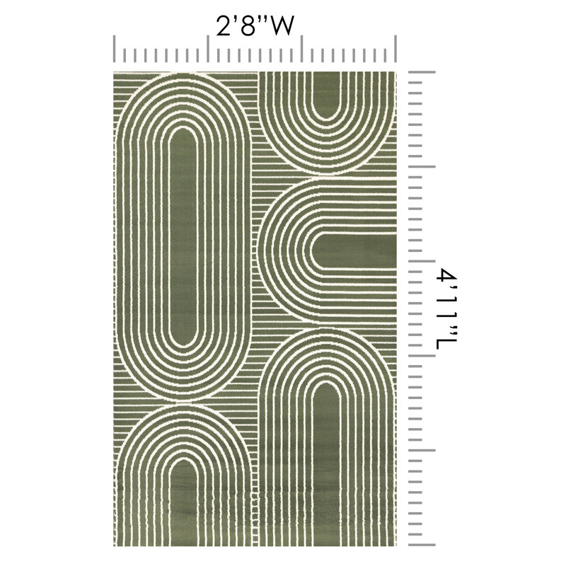 Tapis vert Fresno, Rectangle 2 pi 8 po x 4 pi 11 po