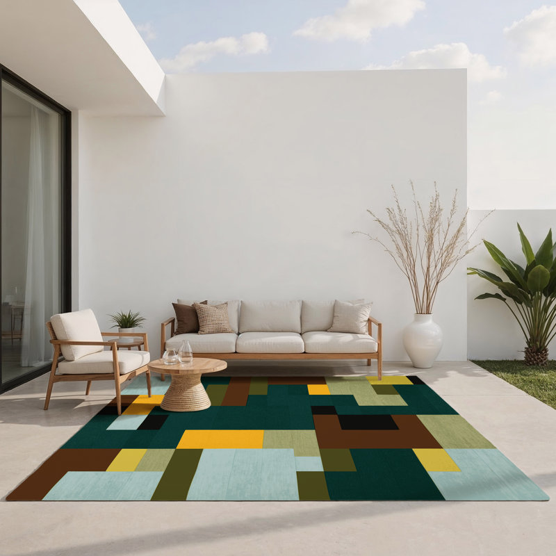 Tapis intérieur et extérieur Blocked Biosphere, Rectangle 4pi x 6 pi