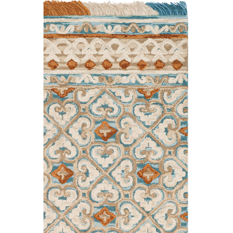 Jahiem Handmade Tufted Wool/Cotton Ivory Area Rug