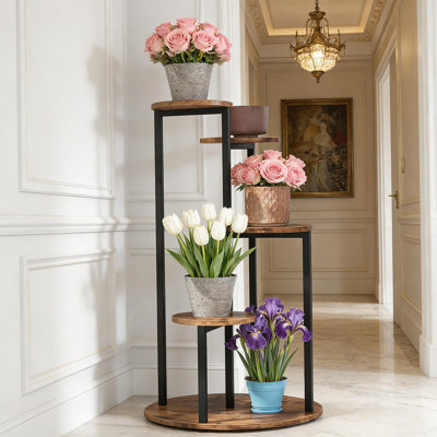Sturdy Corner Flower Shelf,4-Tier Display Stand,Plants Holder
