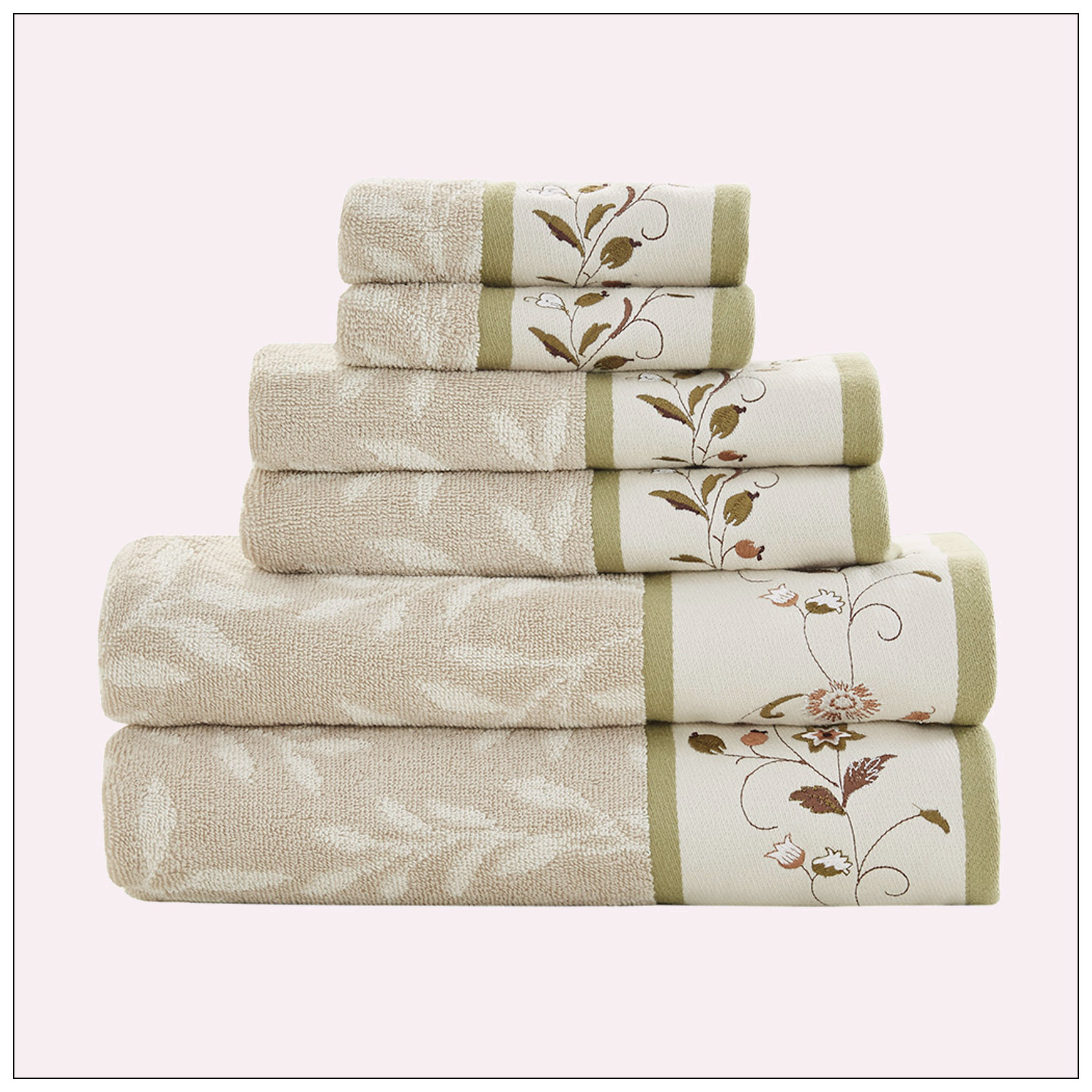 Paulafurinture 6 - Piece 100% Cotton Multi-Size Set Guest Room Case ...