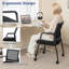 Fauteuil de bureau sur roulettes 2 pièces Latitude Run® avec structure en métal et accoudoirs en filet