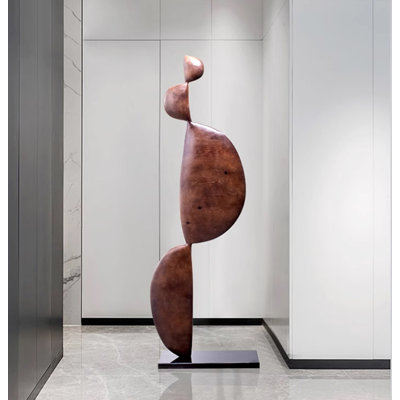 Solid Wood Art Sculpture Floor Ornament