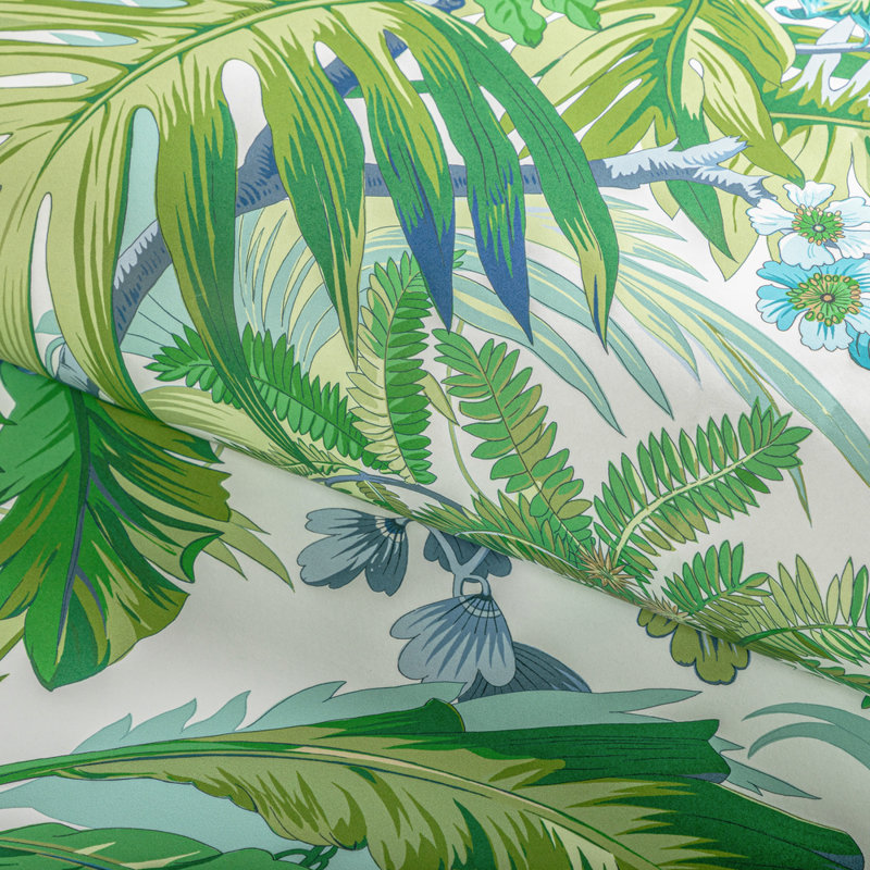 Majorelle 33' L x 27.5" W Wallpaper Roll, Mist