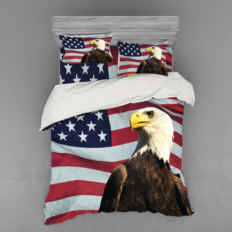 Eagle Polyester Striped Duvet Cover, Queen Duvet Cover + 3 Additional Pieces