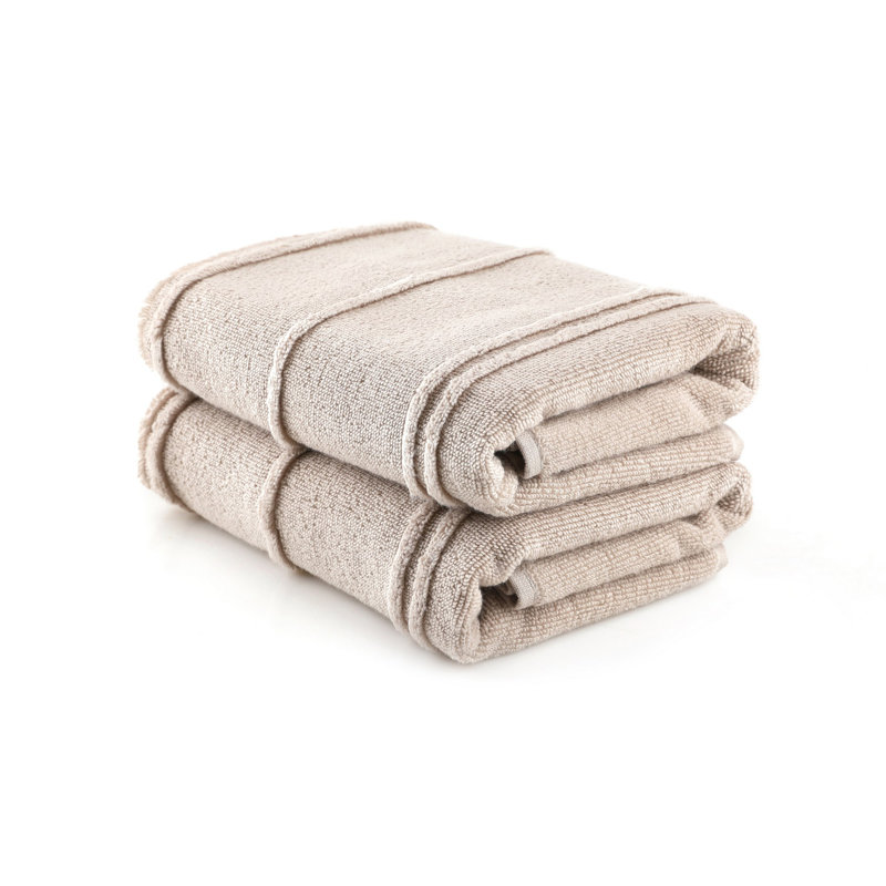 Premium Hand Towel Set (2 Pieces), Light Brown, 20.5 x 35.4 inches | 100% Microcotton, 16.0 oz/sq yd | Machine Washable at 104°F | Soft, Absorbent, and Quick-Drying for Luxurious Bathroom Experience