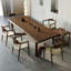 Table de salle à manger rectangulaire brune pour salle à manger / cuisine-1834952101