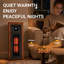 Chauffage électrique d'appoint en bois de 1500 W avec insert en quartz, télécommande, 3 niveaux de chauffage, thermostat et minuterie réglables, style rustique
