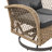 Baecher 2 - Person Boho-Style Wicker Patio Conversation Set With Swivel & Glider Chairs and Glass-Top Table-660944869
