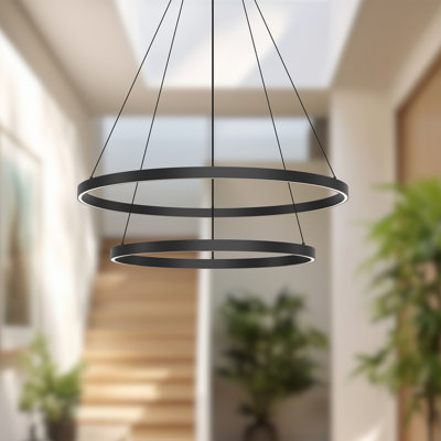 Cerchio Dimmable LED Wagon Wheel Chandelier