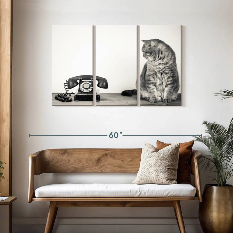 Chat rétro, H 28 po x l 45 po