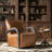 Peru 26.5"W Modern Napa Full Top Grain Genuine Leather Armchair with Unique Arms-1614995232