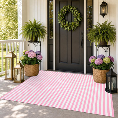 Tapis tissé en coton 35,43 x 59,06 pouces, tapis d'entrée extérieur à carreaux rayé doux pour cuisine de véranda