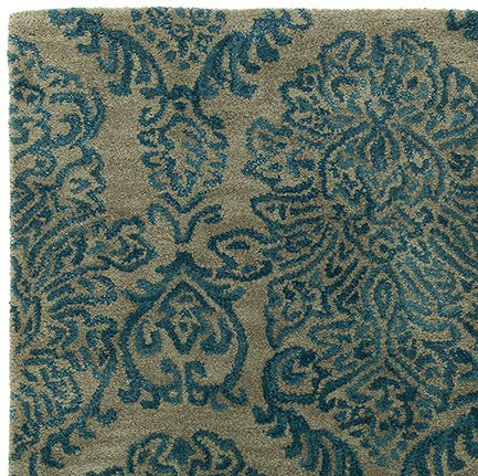 Allenport Geometric Area Rug in Blue, Rectangle 2' x 3'