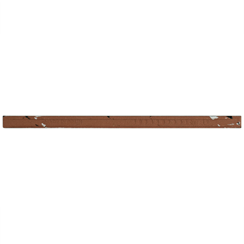 Neros 7.9" x 0.38" Glossy Ceramic Bullnose Tile Trim in Black