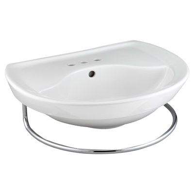 Lavabo de salle de bain sur pied en porcelaine vitrifiée avec trop-plein Ravenna