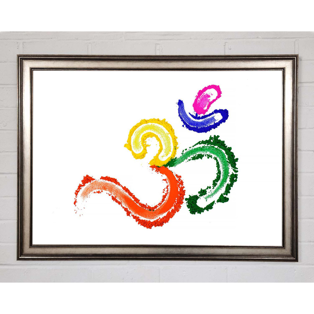 Gerahmter Kunstdruck Chakra Om Sign