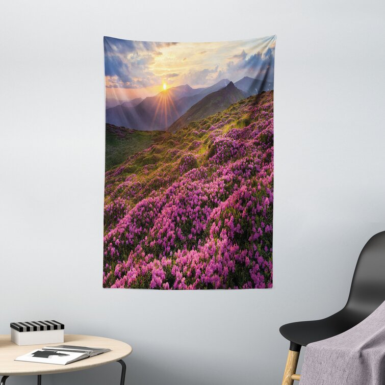 Bless international Ambesonne Nature Tapestry, Flower Meadow On Mountain  Valley With Horizon Sky Surreal Mother Earth Beauty Image, Wall Hanging For Bedroom  Living Room Dorm Decor Wayfair Canada