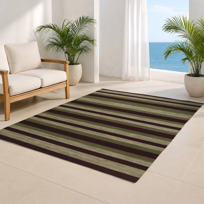 Tapis intérieur / extérieur noir HorizontalStripes