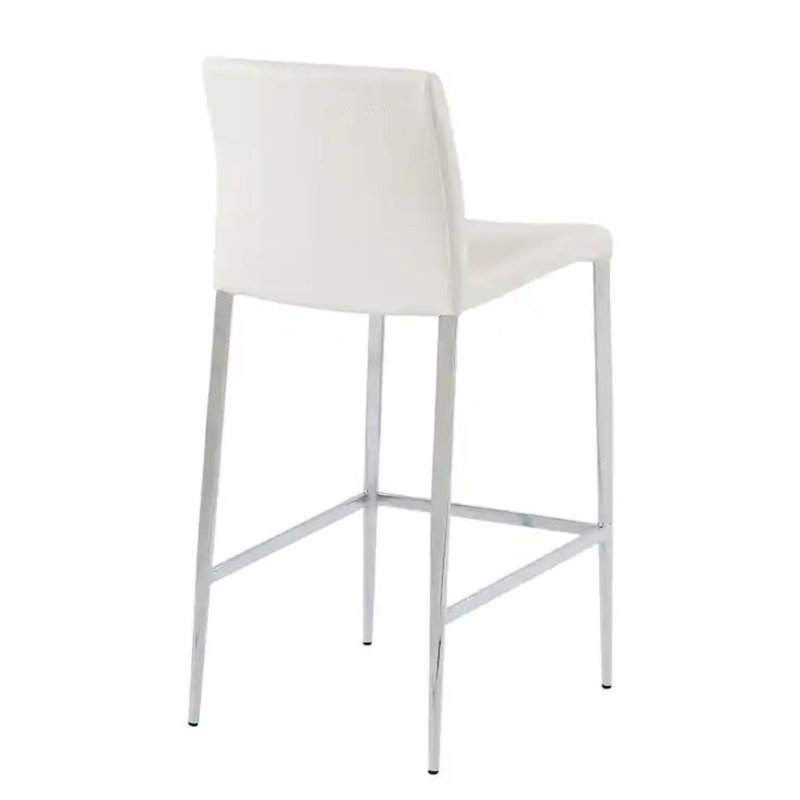 Tabouret en simili cuir Pulsar, Blanc