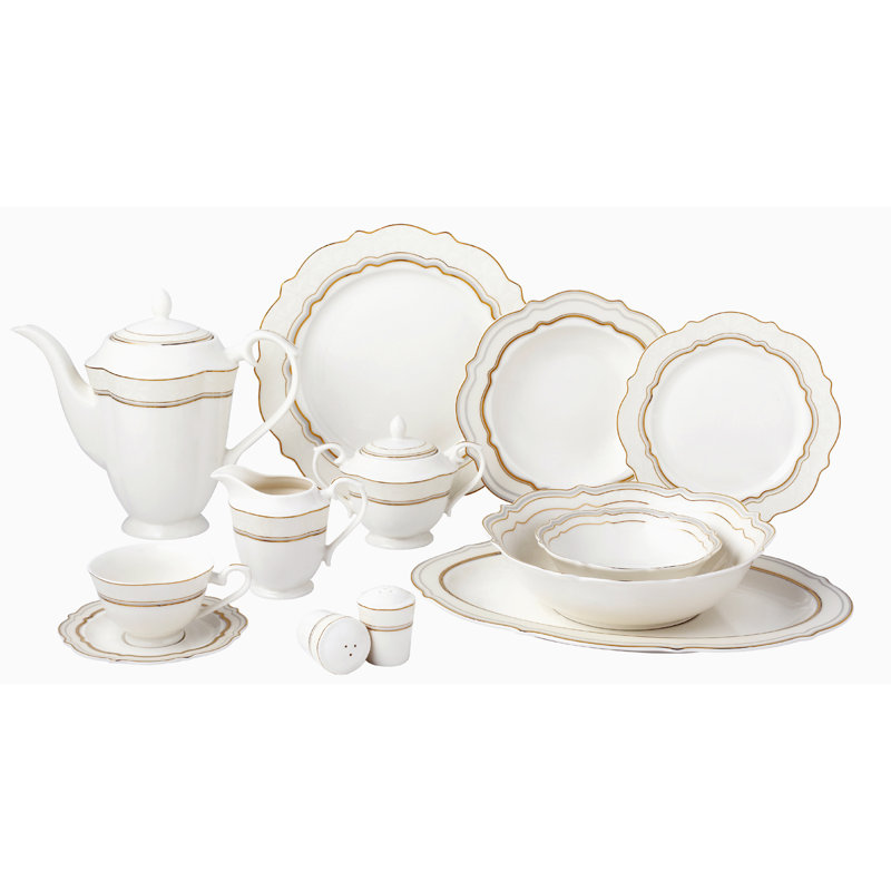 Service de table 57 pièces, service pour 8 Lorren Home Trends Charlotte