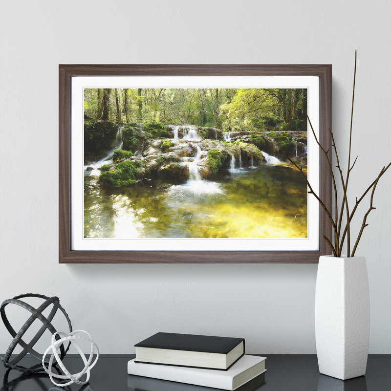 Forest Stream Vol.2 - Framed Print, 27cm H x 36cm W x 2cm D, Walnut Framed