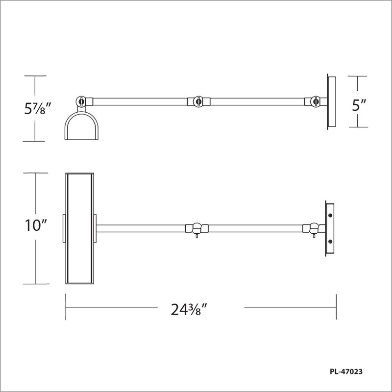 10'' Dimmable LED Wall Mounted Picture Light, Aged Brass
